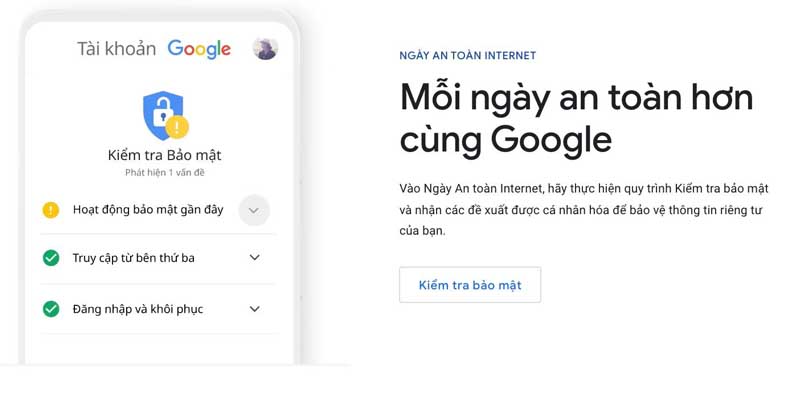 Liên kết với google tăng cường bảo mật nạp rút