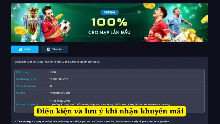 Điều kiện và lưu ý khi nhận khuyến mãi