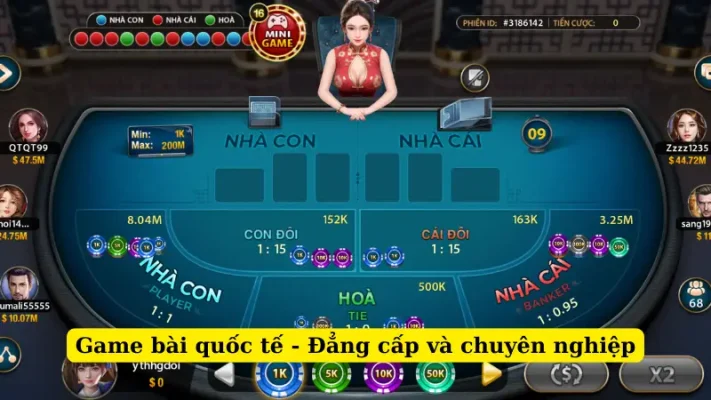Game bài quốc tế - Đẳng cấp và chuyên nghiệp